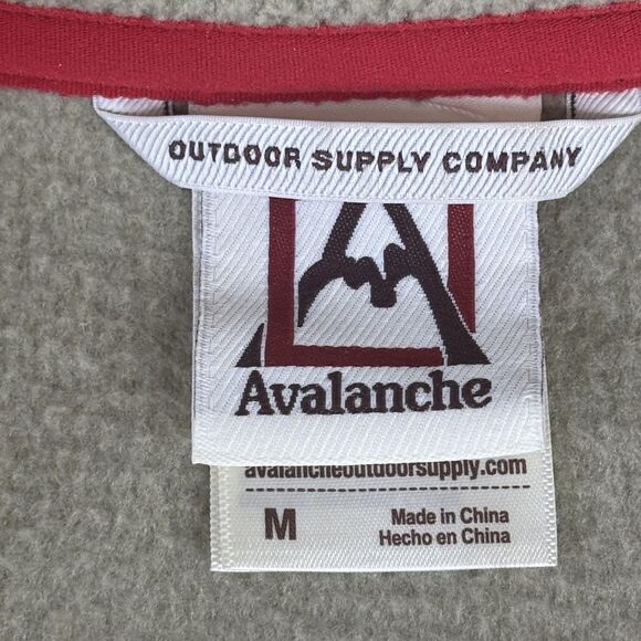 Avalanche Sweater‎ Mens Medium Olive Green Waffle Fleece Quarter Snap Pullover - Picture 4 of 10